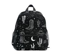 Wudan Zaini per bambini con tasche Borsa per libri per studenti per parco divertimenti, Sogno Cowboy Deserto di Mezz, Small