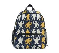 Wudan Zaino per bambini con tasche per libri per studenti per parco divertimenti, Marina dei mostri, M