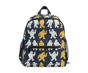 Wudan Zaino per bambini con tasche per libri per studenti per parco divertimenti, Marina dei mostri, S