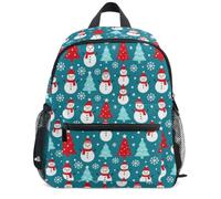 Wudan Zaino scolastico impermeabile per i modelli personalizzati dei bambini, Albero di Natale Pupazzo, Medium, Casual | Zaino con fischietto di emergenza fibbia coulisse asilo nido