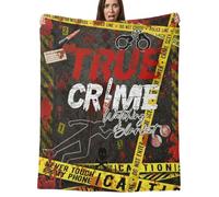 WUDEUI Coperta True Crime, 127 x 152 cm, in flanella, per uomini e donne, regalo per gli amanti dei serial killer crime show