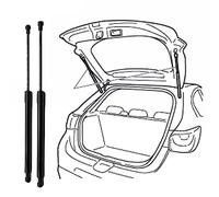 WUDIJING 2 Pezzi Molle a Gas Portellone Pistoncini Cofano Baule Posteriore per Audi A3 Sportback 4 (IV) 8Y I 2020-2024, Ammortizzatore Pistoncini Cofano Posteriore Sostituzione
