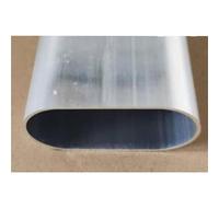 WUDOLI 5 pezzi 20x10x2mm 1200mm Tubo ovale in alluminio Tubo ellittico piatto cavo in lega di alluminio leggero 1 metro for fai da te Industria