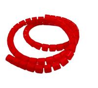 WUDOLI Tubo di protezione for cavi a spirale da 32 mm for organizzare e gestire i cavi del computer e del mouse Strumenti(Red,3 Meters)