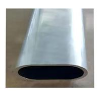 WUDOLI Tubo ovale in alluminio, tubo ellittico cavo in lega di alluminio leggero for progetti fai da te e costruzione di telai Industria(30x18x2mm 240mm)