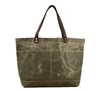 WUDON Borsa da viaggio in tela cerata - Borsa a tracolla extra large da donna, Verde, X-Large