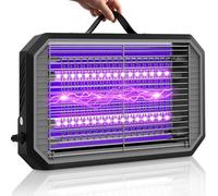WUEAOA Lampada Antizanzare 4200V Zanzariera Elettrica, 2 X 5W UVA-LEDs Lampada Zanzare | Protezione al Tatto |Sospensibile |con Vassoio| per Interno Esterno Grondaia
