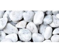WUEFFE Ciottoli di Marmo Bianco Carrara - Sacchi da 25 kg - Sassi Bianchi Pietre Giardino (40/60 mm., 12 Sacchi da kg.25)