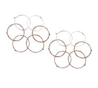wueiooskj 12 pezzi corde per chitarra acustica set di strumenti musicali universali parti di chitarre folk in acciaio accessori studenti