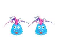 wueiooskj 2 Pezzi, Divertenti Gadget Antistress con Linguetta Estraibile. Tira Un Urlo Diverso, con Gameplay Adatto a Bambini e Anziani, Blu