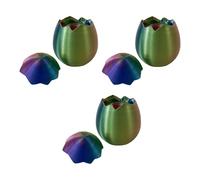 wueiooskj 3 pezzi/set di uova di drago a,Gradiente tricolore,5.2*5.2*6.8 cm | fantasioso 12 draghi sono realizzati ad arte con una straordinaria stampa 3D