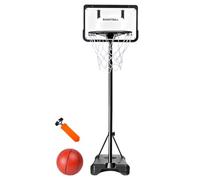 wueiooskj Canestro da basket regolabile in altezza con supporto Facile da montare Caratteristiche Base triangolare robusta e stabile Canestro basket regolabile in altezza Cerchio Reti