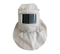 wueiooskj Cappuccio per sabbiatura, cappuccio per sabbiatura in tela, vetro antivento e lente in vetro curvato. Garantisce lunga durata e resistenza varie condizioni di lavoro.