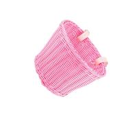 wueiooskj Cestino anteriore per bicicletta per bambini, pratico cestino da bicicletta per picnic, per bambine e ragazzi, Rosa, 23x19x17.5 cm