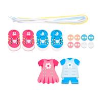 wueiooskj Gioco versatile di abbottonatura, infilatura dei lacci delle scarpe, giocattoli didattici per migliorare le capacità motorie fini attraverso il gioco educativo, di allacciatura in legno per