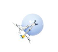 wueiooskj La Palla ausiliaria per salti mortali è Dotata di Tecnologia di Ritorno Automatico Che Crea Un'Esperienza Assenza Peso Durante l'allenamento, Blu, 55 cm