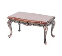 wueiooskj Mini scrivania in legno in Per scala 1:12, tavolo miniatura per mobili da casa, camera da letto, soggiorno, grande con gamba ciano , Grande con zampe rosse