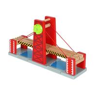 wueiooskj Regali speciali per trenini con binari in legno rialzati e un ponte Per unico che aggiungono entusiasmo alle avventure di gioco dei bambini. Accessori per set di binari ferroviari in legno.