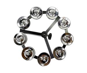 wueiooskj Strumento a percussione a pedale, parte in metallo, campana, facile da aggiungere per musicisti e artisti in vari luoghi, piatto, hi-hat, tamburello, strumento, Argento singolo, 15.5 cm