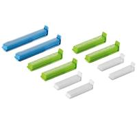 Wüllner und Kaiser - Clip di chiusura per sacchetti, 10 pezzi, multicolore in polipropilene