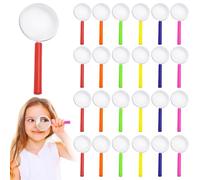 WUERKIYA 24 lenti d'ingrandimento portatili, 40 mm, 3-5x, in plastica, per studenti, esploratori all'aperto, osservazione scientifica, ecc. (colore nero)