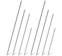 WUERKIYA 8 Pezzi Aghi per Cucire a Mano Set 4 Taglie Aghi per Occhi Grandi Aghi da Cucito con Aghi a Punta Set Aghi a Mano Lunghe Dritte per Artigianato da Cucito a Mano