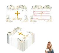 WUERKIYA Inviti Prima Comunione per Giovani - Confezione da 40 Pezzi, Design Unico, Facili da Riempire - Saio Prima Comunione Ragazza, Biglietti Comunione Ragazzo, Partecipazioni Prima Comunione