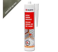 Würth Acetat - Silicone bagnato che per sanitari grigio 310 ml cartuccia
