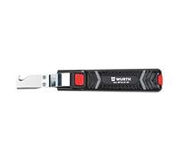 Würth AM 280 Coltello spelafili con lama a uncino, spessore cavo 8 - 28 mm, con Lama di ricambio inclusa nel manico