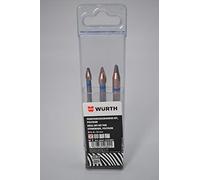 Würth Porcelain Stoneware - Set di 3 punte in poligono da 6 a 8 - 10 mm, zebra