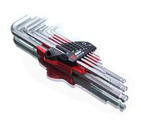 Würth Set brugola esagonali Testa sferica 9 pz Serie Chiavi P/EI T.SFER.1,5-10 9PZ. Zebra, Metallo