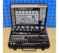 Würth Set Bussole Zebra 56 Pezzi 1/4 e 1/2 Pollici Cassetta a Cricchetto