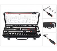 Würth Set di chiavi a bussola in valigetta di metallo, 35 pezzi, ZEBRA (0965 17 35)
