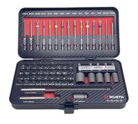 Würth Zebra 061425159 - Set di punte da 1/4", 59 pezzi, in pratica cassetta metallica