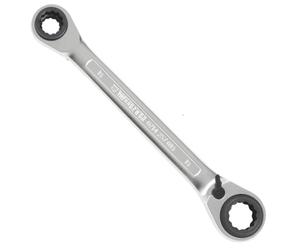 Würth Zebra 0714257019 - Chiave a cricchetto 4 in 1 a doppio anello, 16 x 17 mm + 18 x 19 mm, con PowerDriv®, azionamento metrico