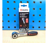 Würth Cricchetto reversibile da 1/4 pollici con impugnatura girevole a 360° e piastra girevole a cricchetto compatto 071201406