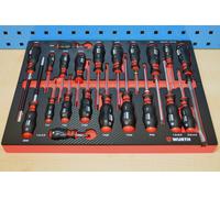 Würth Zebra Cacciaviti Set IN Inserti IN Schiuma per Carrello 8.4.1