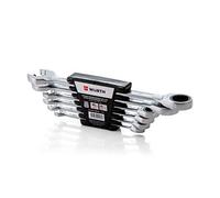 Würth Zebra, chiave a cricchetto, 6 pezzi, 8, 10, 12, 13, 17, 19 mm Supporto in plastica con funzione di cricchetto, chiavi combinate (forchetta - anello).