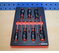 Würth Zebra Set Cacciaviti IN Inserti IN Schiuma per Carrello 4.4.1