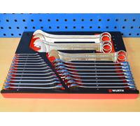 Würth Zebra Set Chiavi A Anello Con Inserti Schiuma Per Carrello Officina