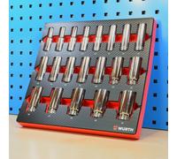 Würth Zebra Steckschlüssel Satz Nüsse 1/2 Pollici Lunga Inserti IN Schiuma