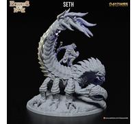 Wüstengott Miniatura Egitto Scorpione Reiter Seth Figura per Ttrpg's Come D 5e