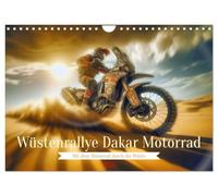 Wüstenrallye Dakar Motorrad (Wandkalender 2026 DIN A4 quer), CALVENDO Monatskalender: Jeder Motorenschlag ein Echo der Sahara. Dakar ist kein Ziel - es ist ein Lebensgefühl.