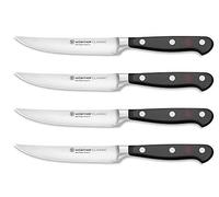 WÜSTHOF Classic Set di 4 coltelli da bistecca 12 cm, nero