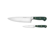 WÜSTHOF Classic Set di Coltelli con Coltello da Chef e Coltello da Verdura, Fresh Rosemary (Verde)