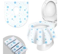 WUFANC 20 Pezzi Copriwater Usa e Getta Portatili, Copri Water Usa e Getta Igienici in Tessuto Non Tessuto Impermeabile, Copri WC Usa e Getta Adatto per Viaggi, Hotel, Mall, Ospedale e Bagni Pubblici