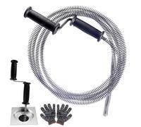 WUFANC Sonda Sturatubi, Molla Sturatubi Ø 13 mm x 5 m, Stura Lavandini Con Spirale Di Pulizia, Per Intasamenti Ostinati, Stura Tubi Di Scarico Adatto Per La Pulizia Degli Scarichi Di Wc, Lavandini