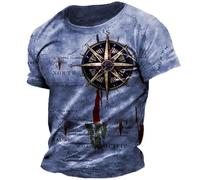 WUFANGBU T-Shirt Manica Corta Uomo per Uomo T-Shirt con Stampa Vintage Giornaliero Sciolto Manica Corta Top Maschili Magliette Casual Unisex Abbigliamento XL C01-Ofs-Apfm-0213