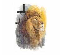 WUFIEA Poster animali di leone leone africano Il leone accompagnato dalla punizione per Soggiorno Camera da Letto Ufficio Cucina(giallo209)-40x60cm Non incorniciato