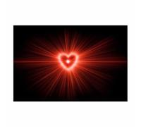 WUFIEA Poster su tela significativo, stampa su tela astratta a forma di cuore Cuore dei sogni di pappagallo Per un soggiorno o uno studio, arte murale unica(Rosa)-60x90cm Non incorniciato